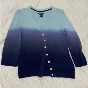 Ombré Blue 100% cashmere Lucky Brand Sweater